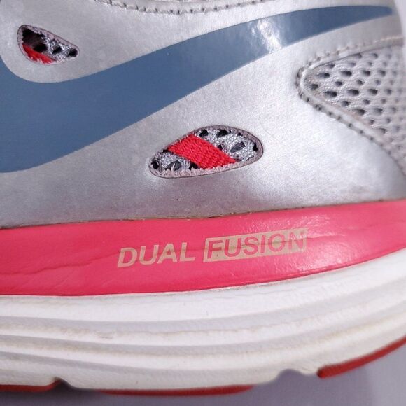 Nike Dual Fusion Lite Running Shoe Womens 7 Gray Neon Green Athletic Gym Sneaker - Picture 3 of 13